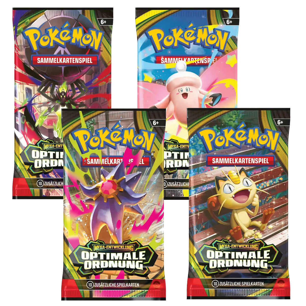 Pokémon Optimale Ordnung – Verpackungsmotive des Einzelboosters Deutsch