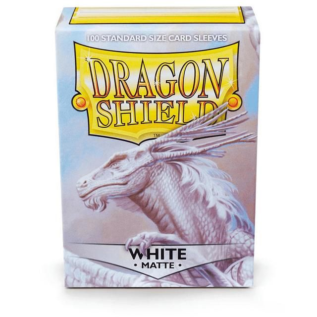 Dragon Shield Matte White – 100 Kartenhüllen, Standardgröße