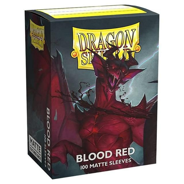 Dragon Shield Matte Blood Red – 100 Kartenhüllen, Standardgröße