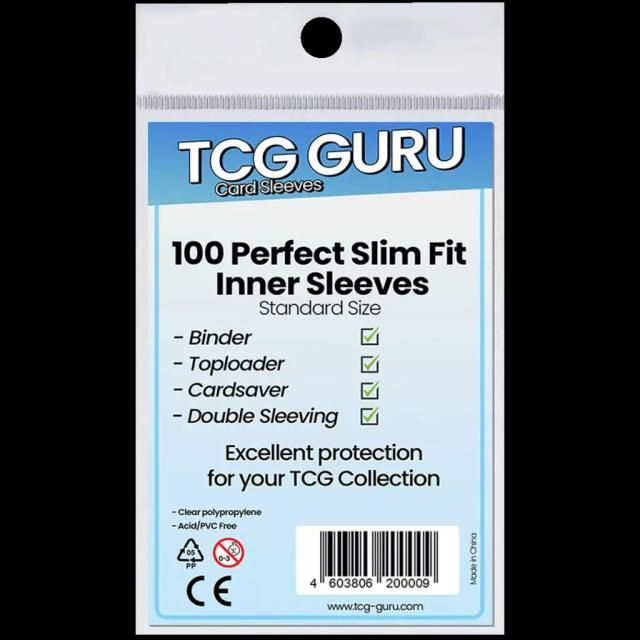 TCG Guru Perfect Slim Fit – 100 Innenhüllen, Standardgröße