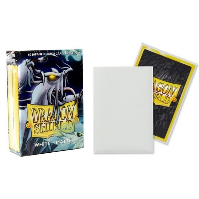 Dragon Shield Matte White – 60 Kartenhüllen, Japanese Size
