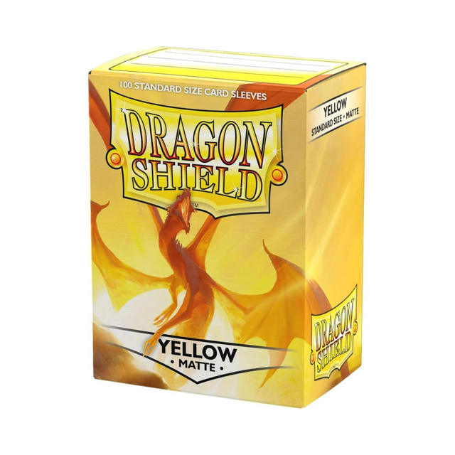 Dragon Shield Matte Yellow – 100 Kartenhüllen, Standardgröße