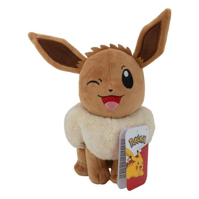 Jazwares Pokemon – Zwinkerndes Evoli, Plüschfigur 20 cm