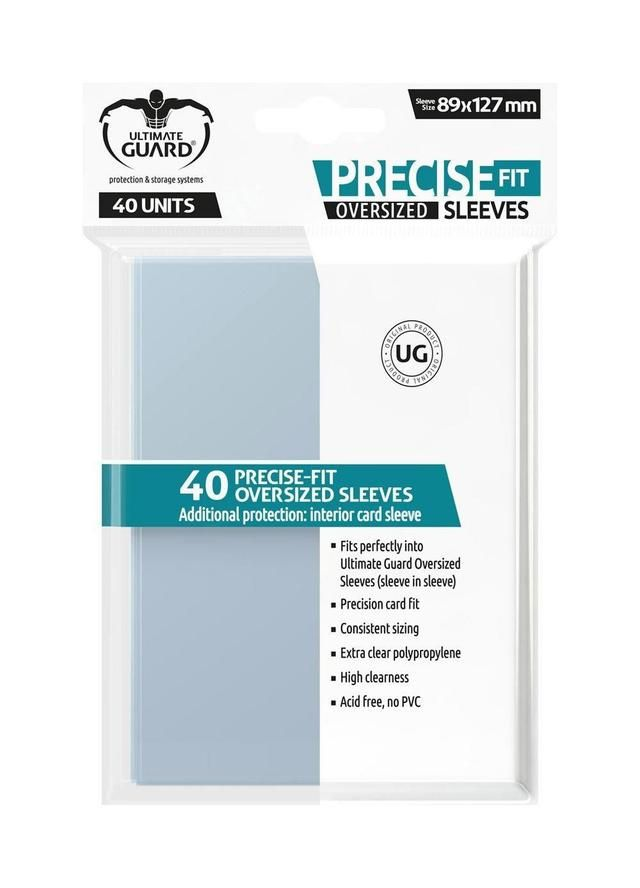Ultimate Guard Precise-Fit – 40 Innenhüllen, Oversized, Transparent