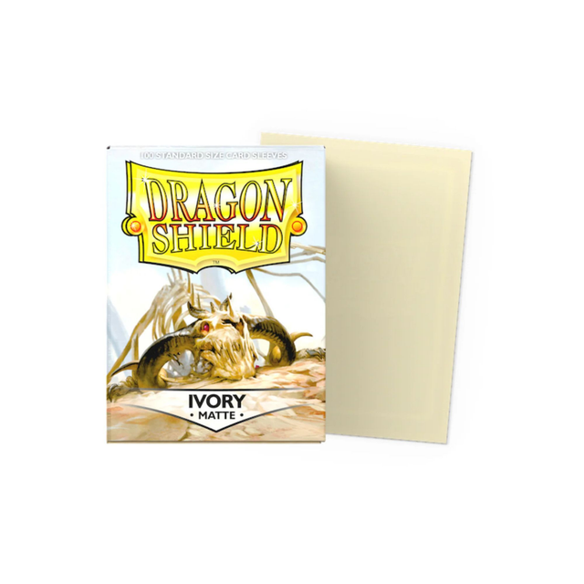 Dragon Shield Matte Ivory – 100 Kartenhüllen, Standardgröße