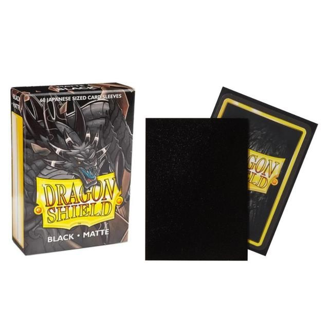 Dragon Shield Matte Black – 60 Kartenhüllen, Japanese Size