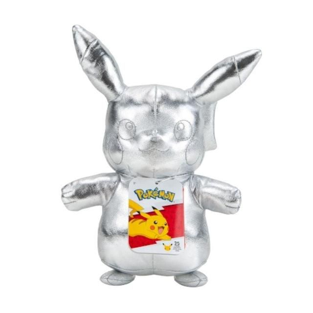Pokemon – Silbernes Pikachu, Plüschfigur zum 25. Jubiläum